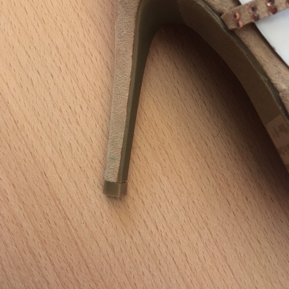 ModCloth Nude Suede Rhinestone Heels - Picture 7 of 8